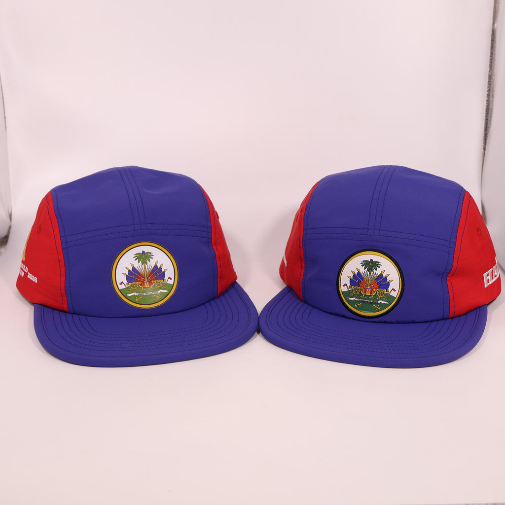 World Cup Retro Haiti 5 Panel Hat - 2026 Red & Blue