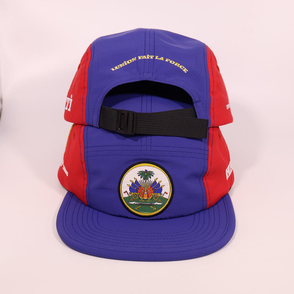 World Cup Retro Haiti 5 Panel Hat - 2026 Red & Blue
