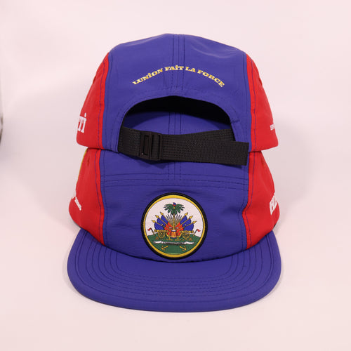 World Cup Retro Haiti 5 Panel Hat - 2026 Red & Blue